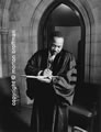 Martin Luther King, Jr. in the offices of the National Cathedral.  1968.